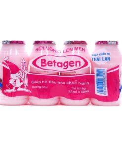 Sữa Chua Betagen Lốc 4 Chai 85ml - Hương Dâu