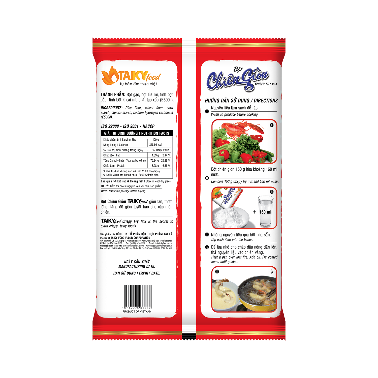 Bột Chiên Giòn Đỏ Taky